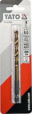 Сверло по металлу HSS-TiN 6,0мм с хвостовиком HEX "Yato"YT-44764, фото 2
