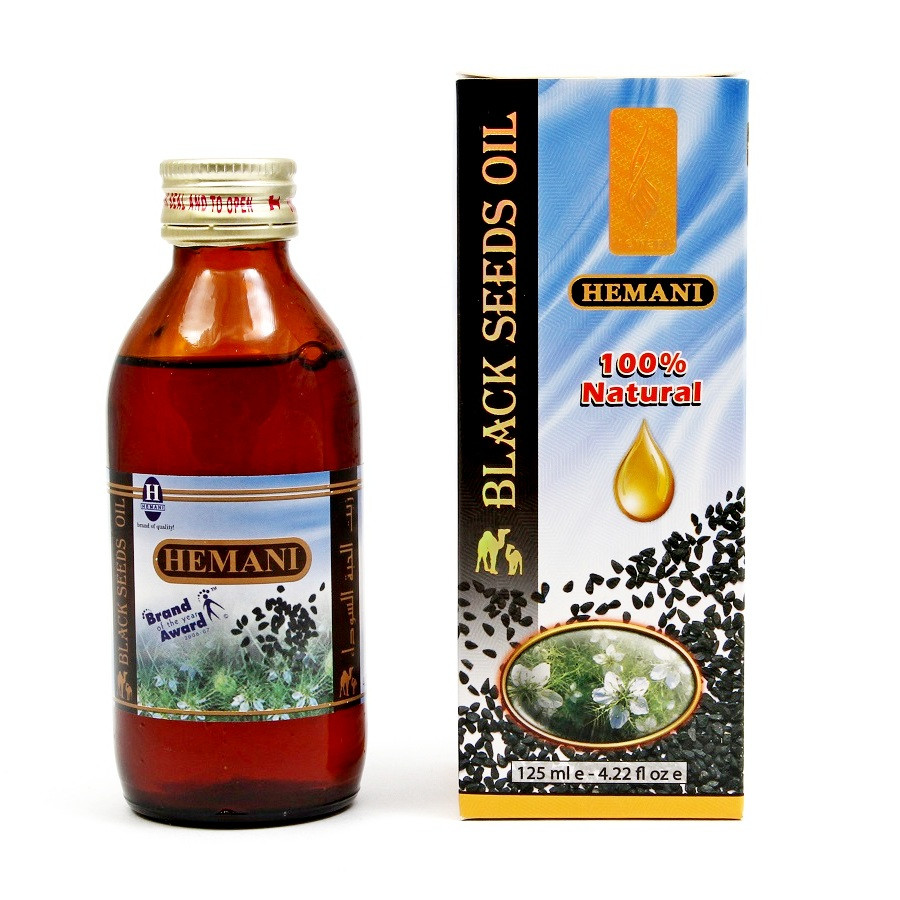 Масло черного тмина Hemani Black Seeds Oil, 125 мл в стекле - фото 1 - id-p93697749