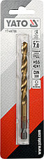 Сверло по металлу HSS-TiN 7,0мм с хвостовиком HEX "Yato"YT-44766, фото 2