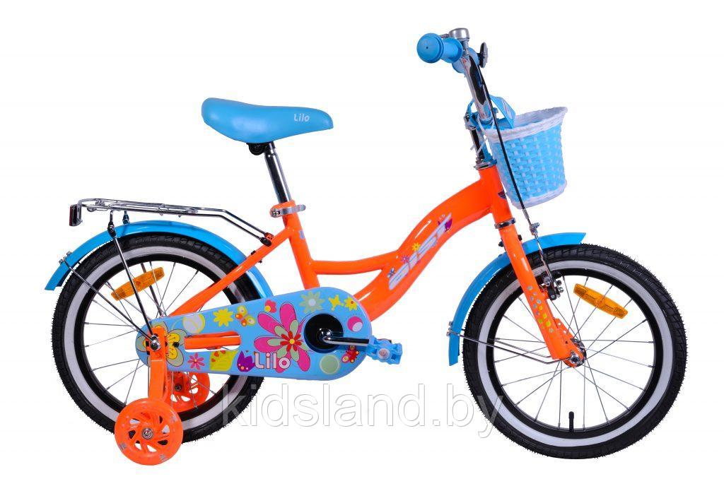 Детский велосипед Aist Lilo 2019 16" (оранжевый/голубой)