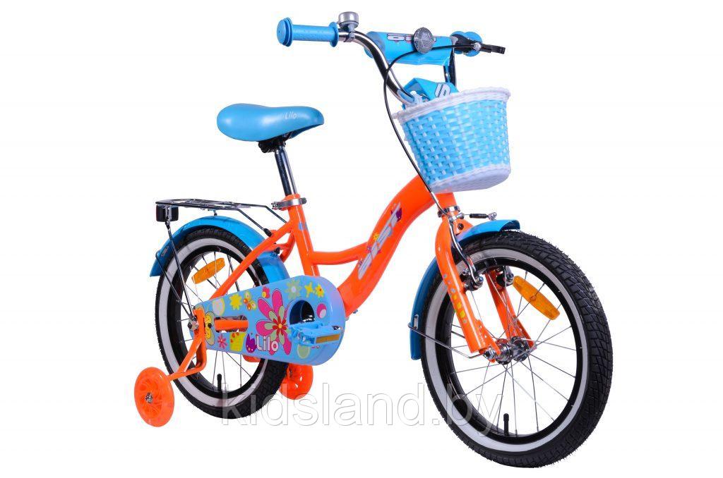 Детский велосипед Aist Lilo 2019 16" (оранжевый/голубой) - фото 2 - id-p93698184