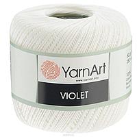 Пряжа YarnArt Violet цвет белоснежный 1000