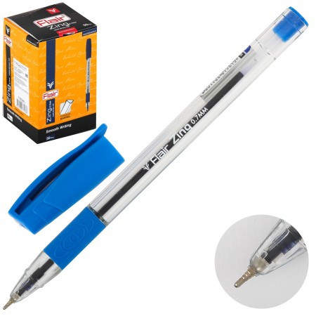 Ручка шариковая FLAIR ZING синяя (цена с НДС) - фото 1 - id-p93713996