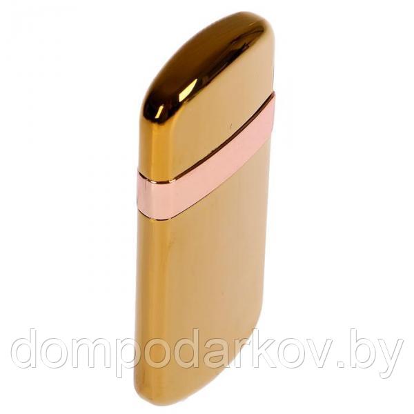 Зажигалка электронная в подарочной коробке, USB, спираль, золотая, 3х6.5 см - фото 3 - id-p93737162