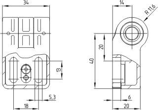 101138413 | adjustable hinge L