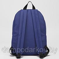 Рюкзак молодёжный на молнии, 1 отдел, наружный карман, цвет синий/серый, фото 3