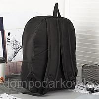 Рюкзак молодежный, цвет чёрный, фото 2