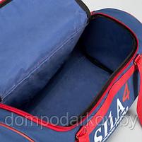 Сумка спортивная, отдел на молнии, 2 наружных кармана, длинный ремень, цвет синий, фото 5