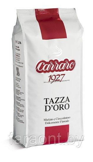 Кофе в зернах CARRARO TAZZA D`ORO (90% арабика + 10% робуста) - фото 1 - id-p93757948