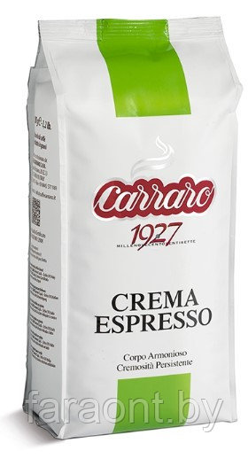 Кофе в зернах CARRARO CREMA ESPRESSO (80% арабика + 20% робуста)