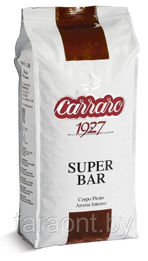 Кофе в зернах CARRARO SUPER BAR (60% арабика + 40% робуста) - фото 1 - id-p93760783