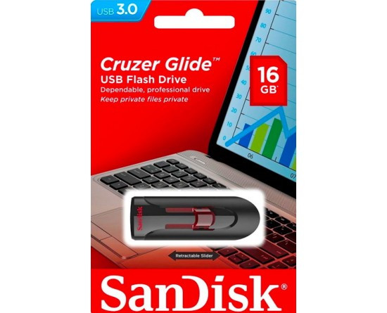 USB 3.0 флеш-диск SanDisk CZ600 Cruzer Glide 16GB (SDCZ600-016G-G35) - фото 3 - id-p93766067