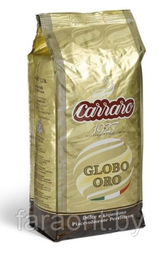 Кофе в зернах CARRARO GLOBO ORO (70% арабика + 30% робуста) - фото 1 - id-p93772777