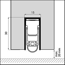 Автоматический порог EllenMatic Uni-Proof 728 мм