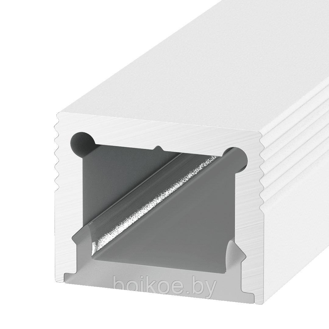 Профиль накладной светодиодный LC-1613 серебро, белый (2.5 м., экран, заглушки)