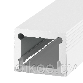 Профиль накладной светодиодный LC-1613 серебро, белый (2.5 м., экран, заглушки)