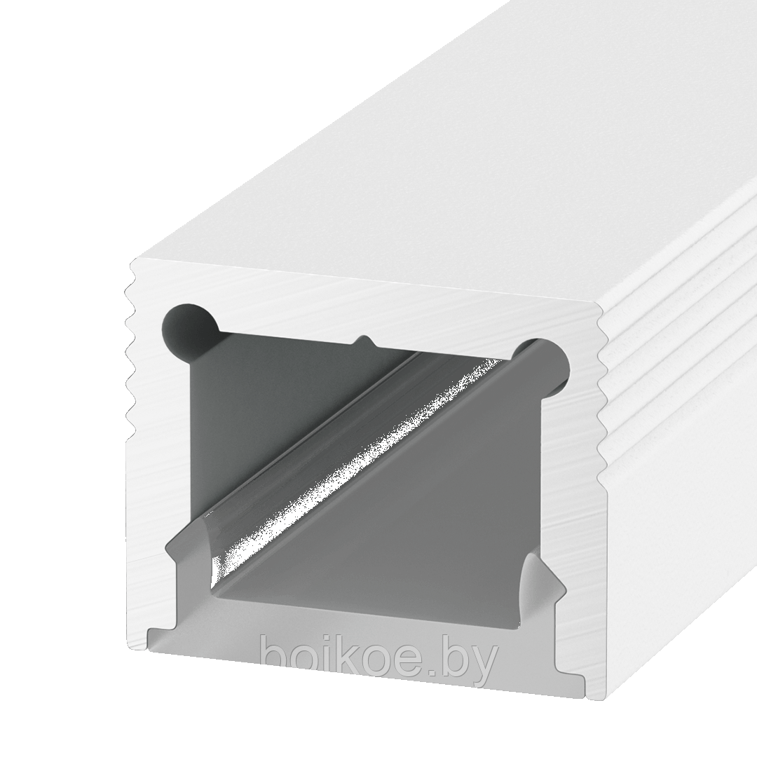 Профиль накладной светодиодный LC-1613 серебро, белый (2.5 м., экран, заглушки) - фото 1 - id-p73117057