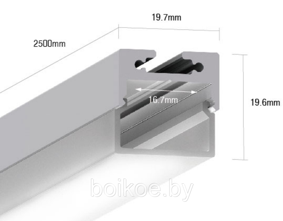 Профиль накладной/подвесной светодиодный LS-1911K (2.5 м., комплект) - фото 2 - id-p73117029