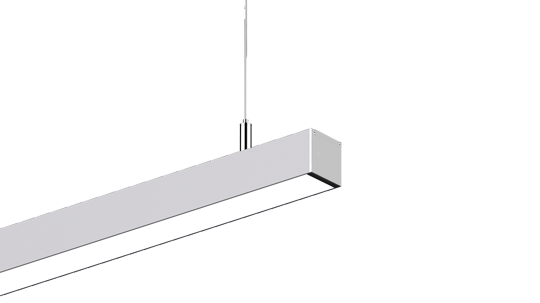 Профиль накладной/подвесной светодиодный LS-3535 серебро, белый (2,5 м., комплект) - фото 2 - id-p73141402