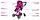 Коляска для кукол MELOBO 9695 4 в 1 коляска-трансформер, перекидная ручка, поворотные колеса, розовая, фото 7