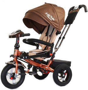 Детский трёхколёсный велосипед Baby Trike Premium  бронзовый