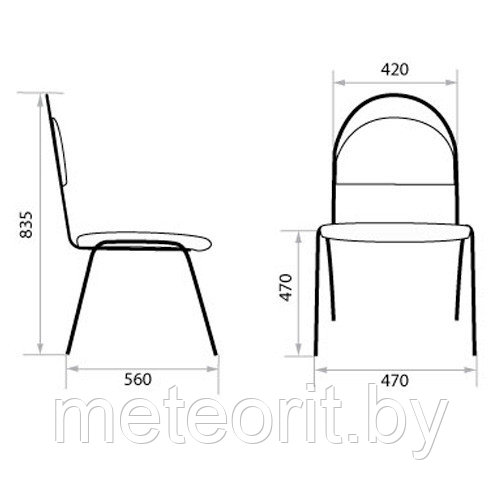 Посетительское кресло "Ретро" (ткань+черные ножки) - фото 2 - id-p93841234