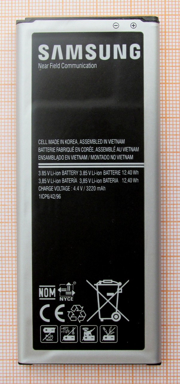Аккумулятор, батарея EB-BN910BBE c NFC для Samsung Galaxy Note 4 - фото 2 - id-p93843453