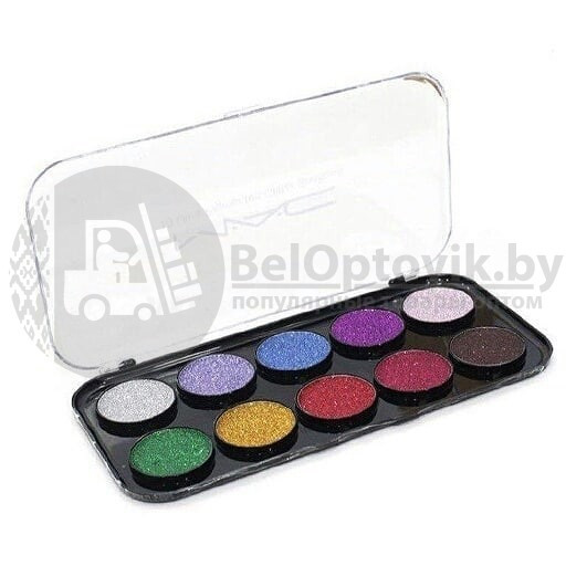 Глиттер (палетка теней) для век MAC 10 Ultra Pigmented Glitter Shadows 10 цветов - фото 2 - id-p93844954