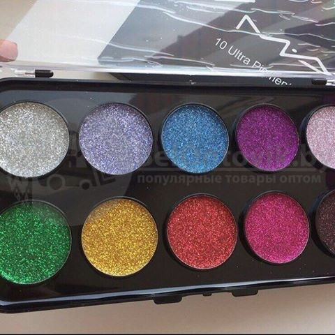 Глиттер (палетка теней) для век MAC 10 Ultra Pigmented Glitter Shadows 10 цветов - фото 5 - id-p93844954