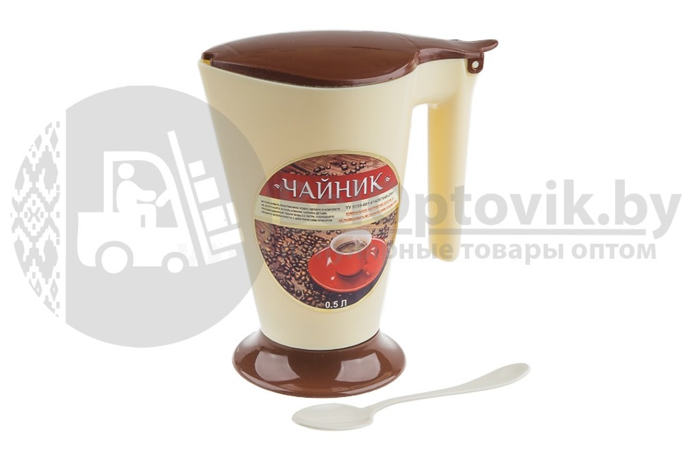 Чайник электрический ТУ 5155-001, мини-чайник 0,5 литра. Мини кофеварка для молотого кофе. Пищевой пластик без - фото 4 - id-p93849594