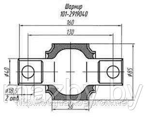 101-2909040-18 Шарнир втулка реактивной тяги автобуса МАЗ ( 101-2909040 ) - фото 2 - id-p93981831