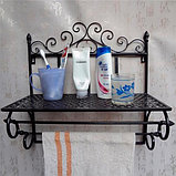 Этажерка кованая полка для ванной комнаты  ЭВН-10 (47*52*20), фото 2