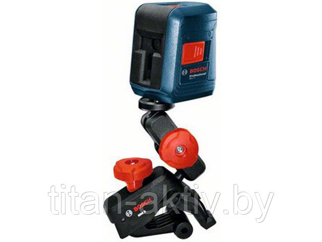 Нивелир лазерный BOSCH GLL 2 с держателем в кор. (проекция: крест, до 10 м, +/- 0.50 мм/м, резьба 1/