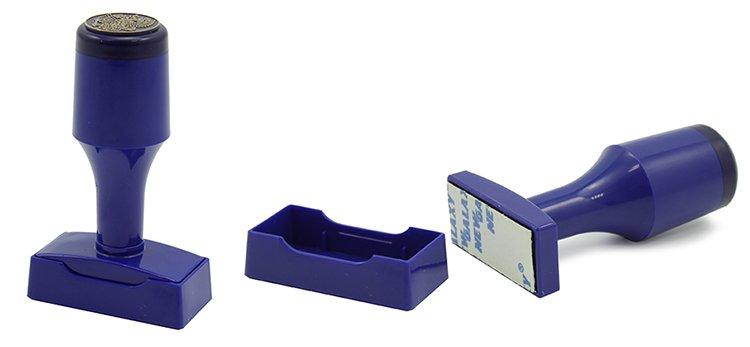 Оснастка пластиковая для штампов с гербом РФ для клише штампа 38*14 мм, марка ВР3814-08, корпус синий