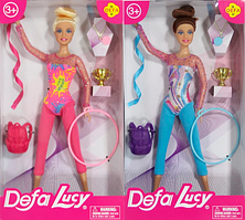 Кукла Defa luky гимнастка, с аксессуарами, 6 предметов, (2 вида)