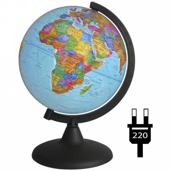 Глобус политический с подсветкой диаметр 21 см "Глобусный мир"