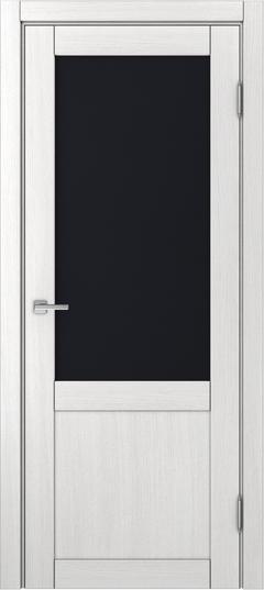 Двери межкомнатные экошпон  MDF-Techno  DOMINIKA 320 Черное стекло