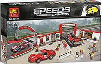 Конструктор Speed Champions Гараж Феррари 10947, аналог лего 75889