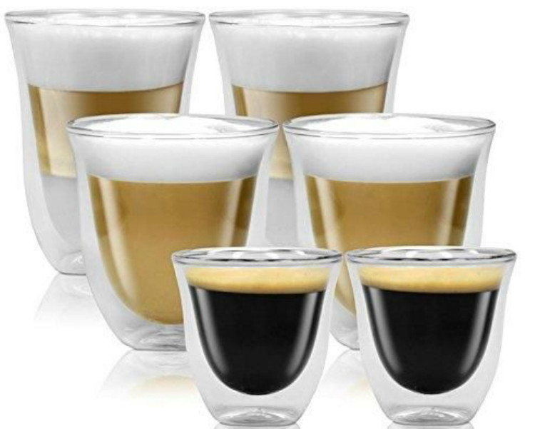 Чашки для кофе DeLonghi Mix Glasses DLSC302 (6 шт) 60/190/220 ml - фото 2 - id-p93984573