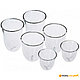 Чашки для кофе DeLonghi Mix Glasses DLSC302 (6 шт) 60/190/220 ml, фото 4
