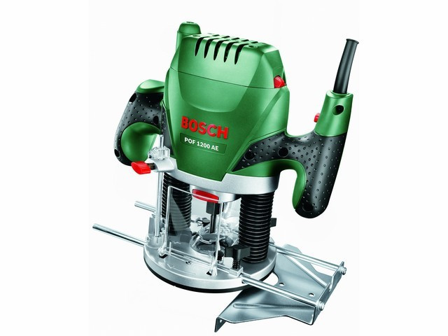 Фрезер вертикальный BOSCH POF 1400 ACE + 6 фрез. (1400 Вт, цанга 8 мм, 11000-28000 об/мин, регул. об.)