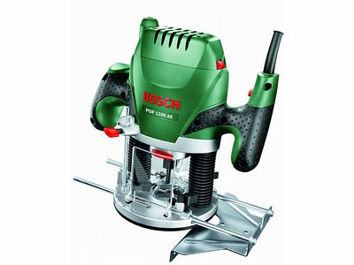 Фрезер вертикальный BOSCH POF 1400 ACE + 6 фрез. (1400 Вт, цанга 8 мм, 11000-28000 об/мин, регул. об.)