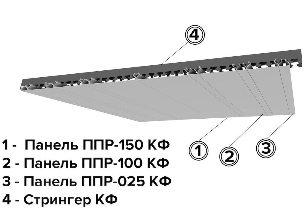 Реечный металлический потолок S дизайн цвет Белый