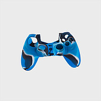 Силиконовый чехол для геймпада DUALSHOCK 4 камуфляжный синий