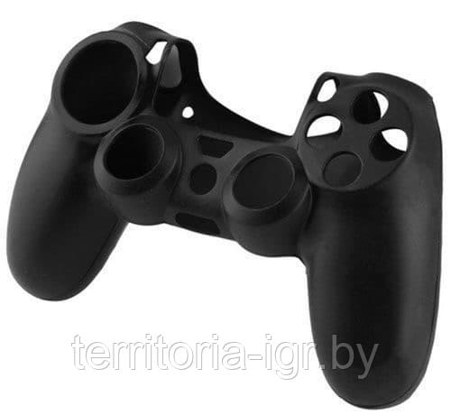 Силиконовый чехол для геймпада DUALSHOCK 4 Черный - фото 1 - id-p94081966