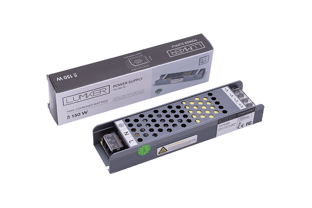 Блок питания для светодиодной ленты LUMKER YA-150-12 (12В, 150Вт, IP20)