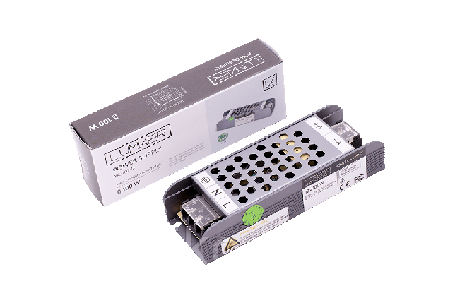 Блок питания для светодиодной ленты LUMKER YA-100-12 (12В, 100Вт, IP20), фото 2