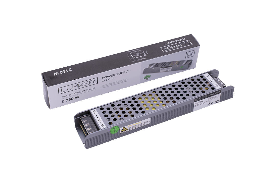 Блок питания для светодиодной ленты LUMKER YA-200-12 (12В, 200Вт, IP20)