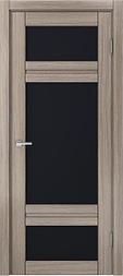 Двери межкомнатные экошпон MDF-Techno DOMINIKA 604 Черное стекло