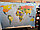 Политическая карта мира 1900 х 1300мм в профиле на баннерном виниле, фото 3